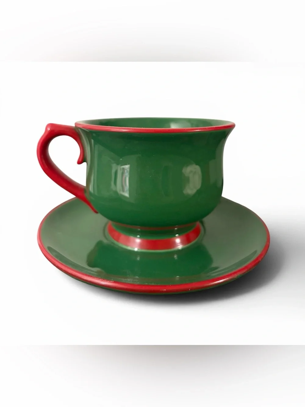 The Night Before Christmas Mouse In Santa Claus Outfit Mug & Attached Underplate